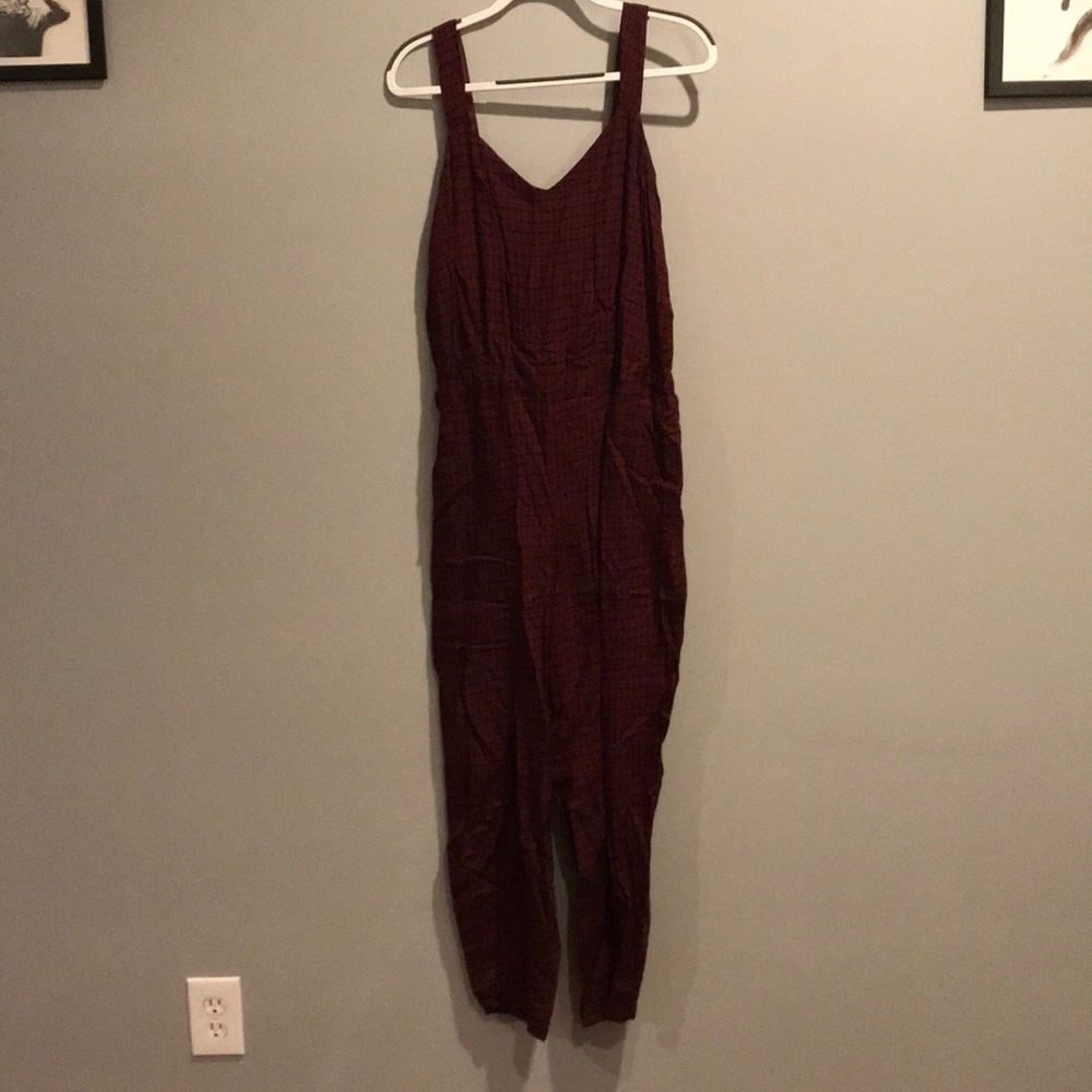 Red and black romper